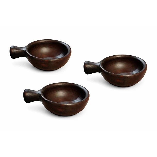 Pocillos de Greda Mango Liso 8.5 CM ( pack 6 unidades) 1