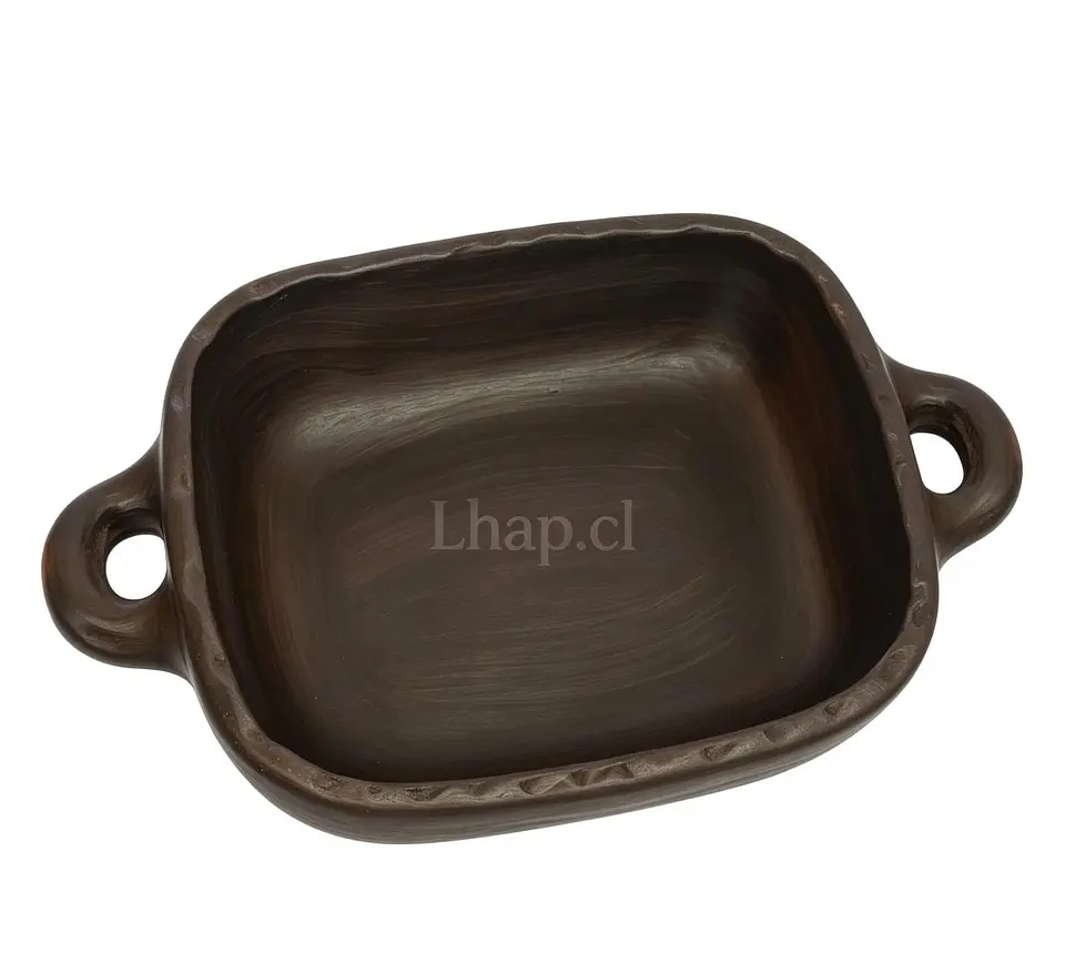 Fuente de Greda Rectangular con Asas de Pomaire 32 cm 2