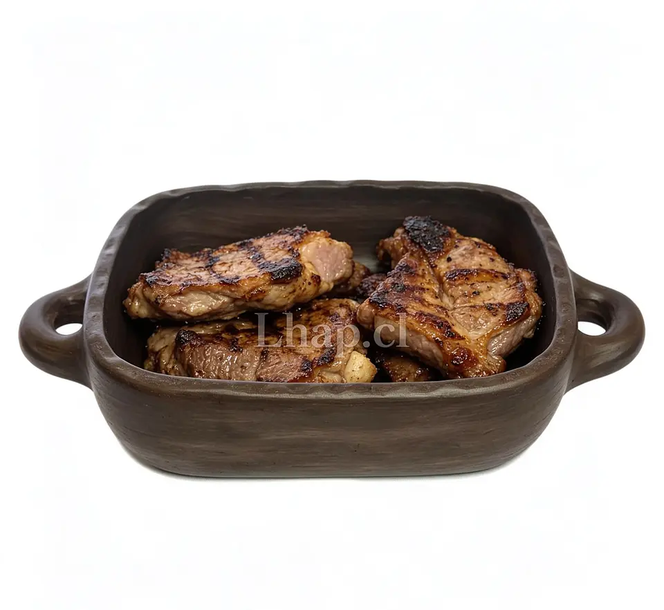 Fuente de Greda Rectangular con Asas de Pomaire 32 cm 8