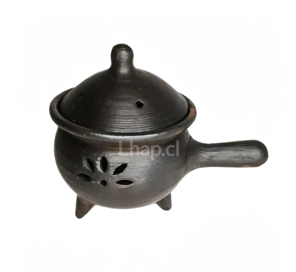 Sahumador de Greda Artesanal de Pomaire (con Mango) 6