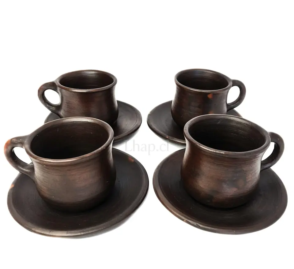 Set de Taza con Plato de Greda de Pomaire (Pack 4 Unidades) 4