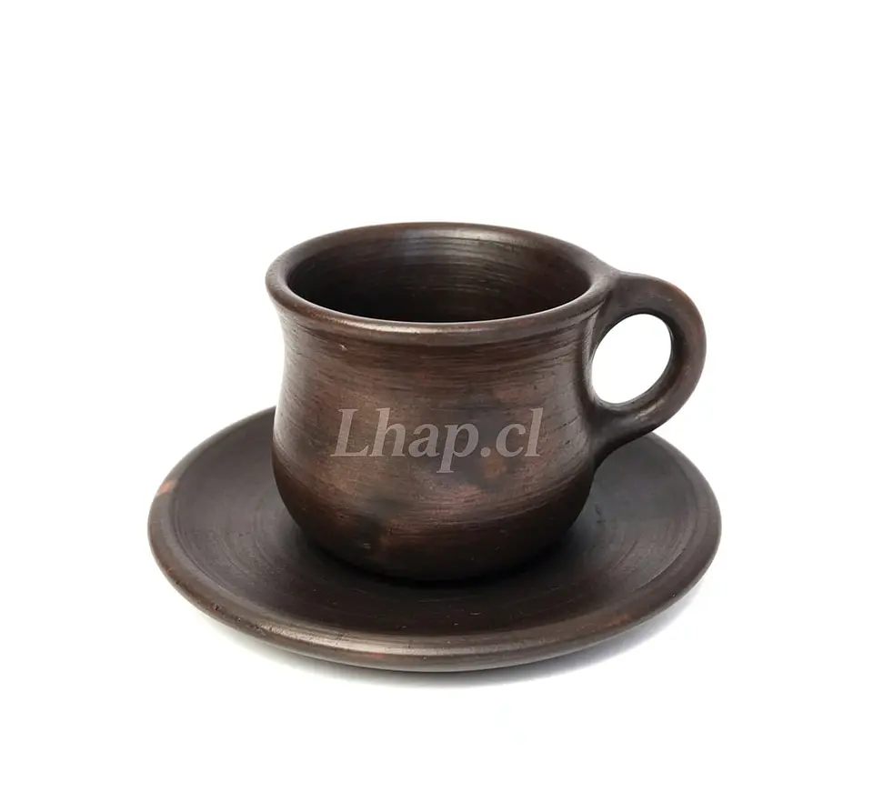 Set de Taza con Plato de Greda de Pomaire (Pack 4 Unidades) 2