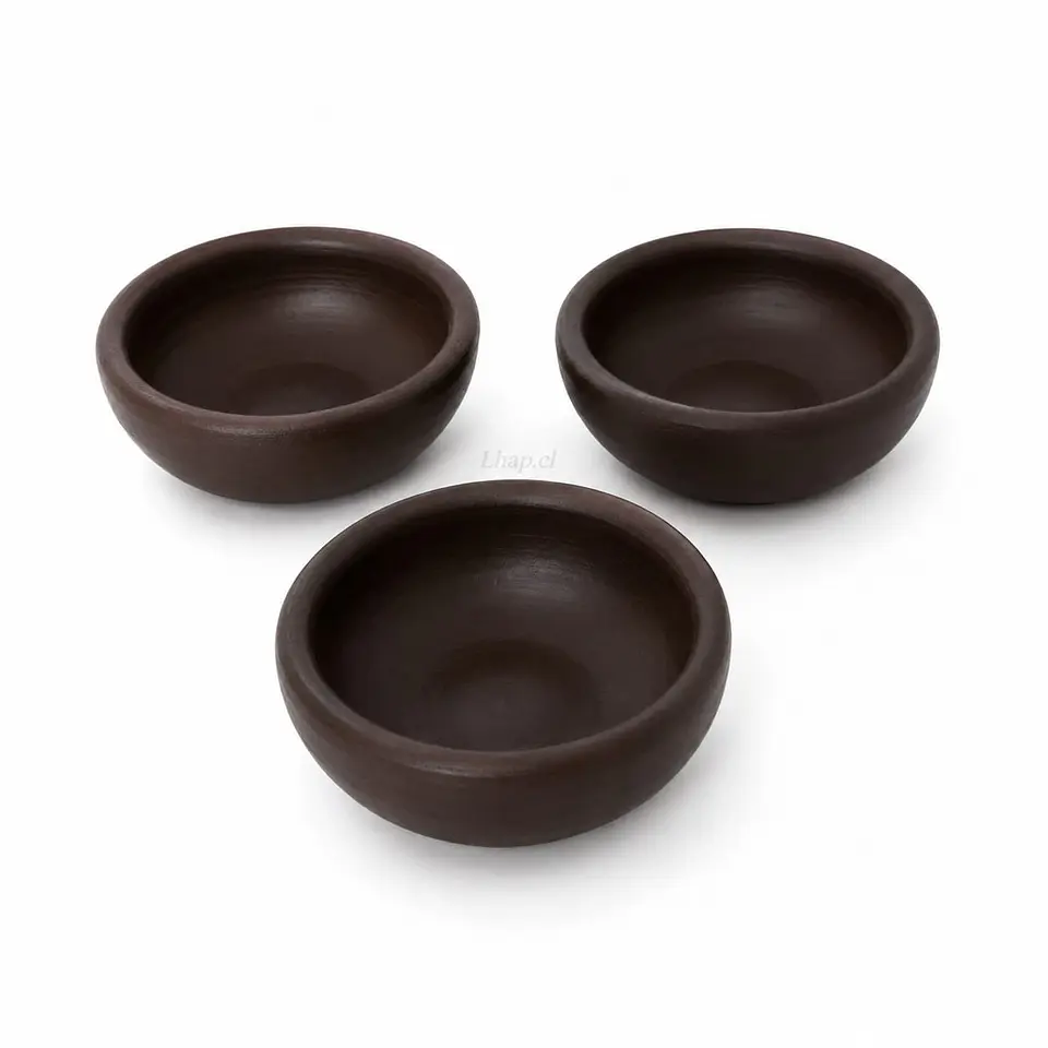 Pocillos Salseros de Greda de Pomaire 6.5 cm (Pack 12 Unidades) 9