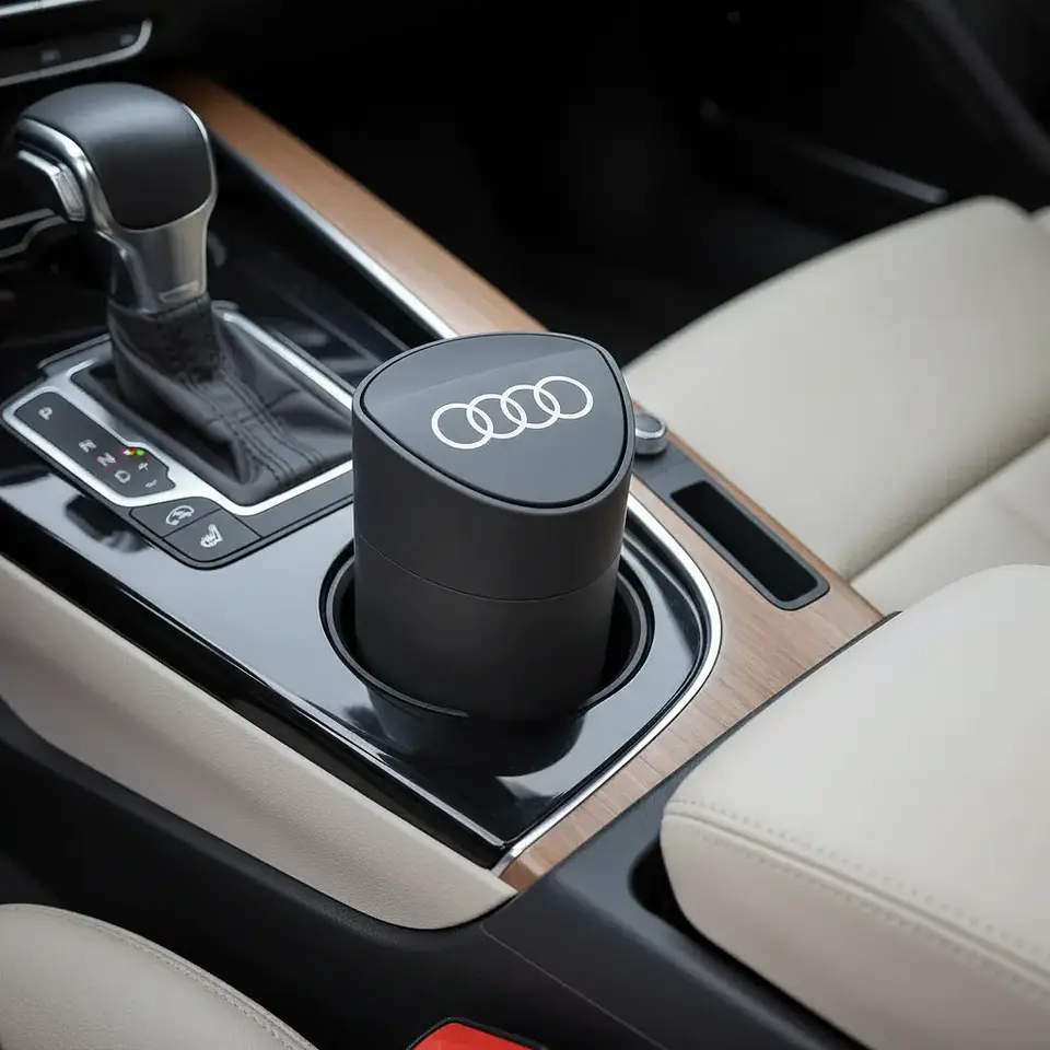 Mini Basurero para Portavasos de Auto - Bote de Basura Inteligente en 3D 3