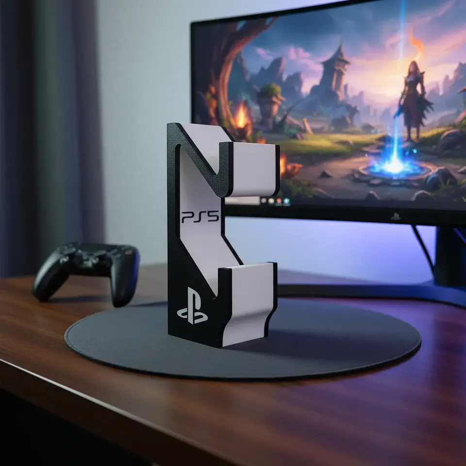 Soporte Vertical Doble para Controles PS5 - Stand DualSense en 3D 4