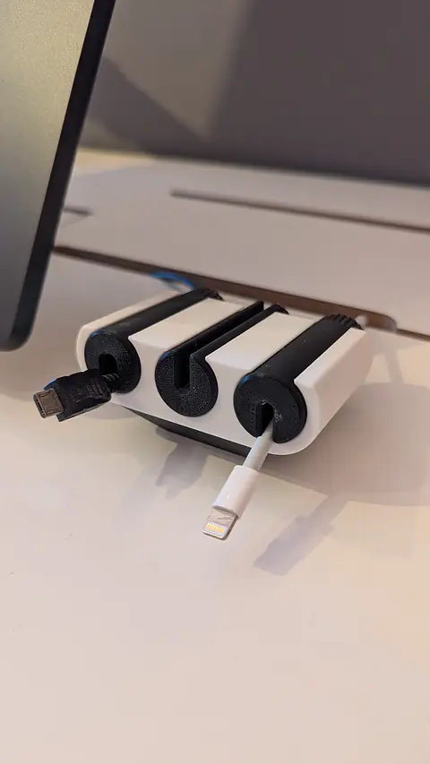 Pack x5 Organizadores de Cables Magnéticos y Giratorios para Escritorio (Impresión 3D)