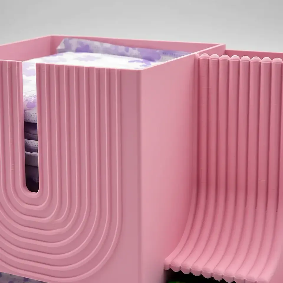 Organizador y Dispensador 3D de Toallas Higiénicas y Tampones 2