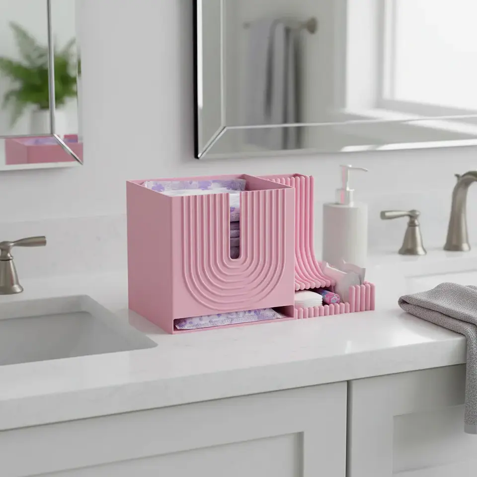 Organizador y Dispensador 3D de Toallas Higiénicas y Tampones 3