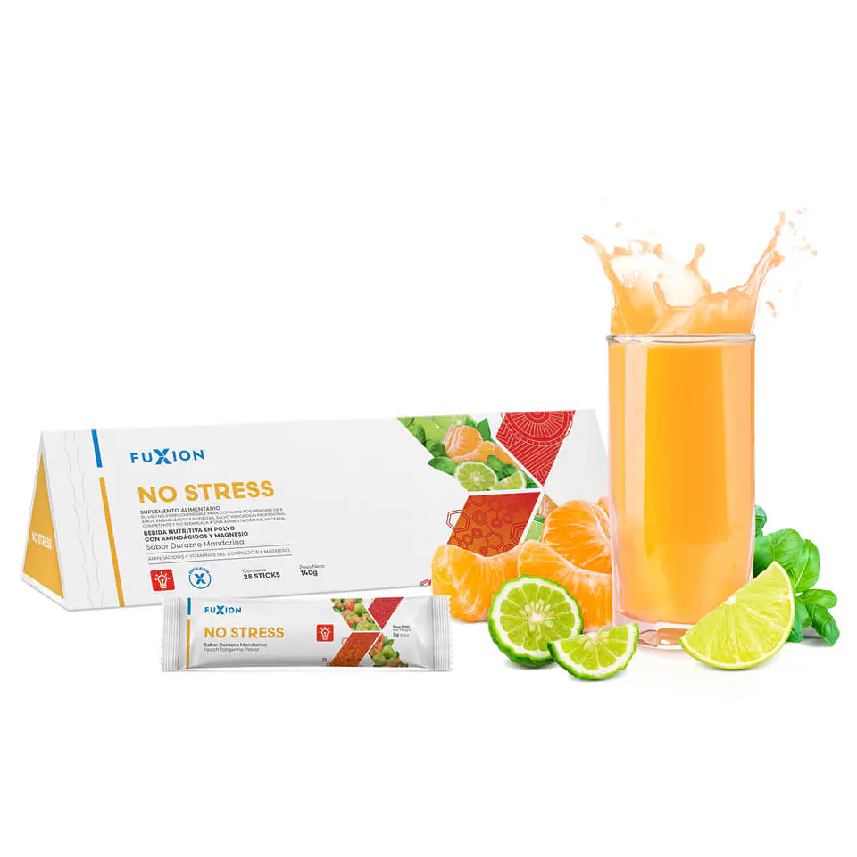Fuxion No-Stress - Suplemento Natural para el Estrés y la Ansiedad (28 Sticks) 1