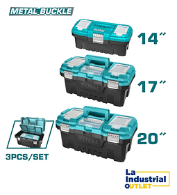 KIT CAJA HERRAMIENTA PLASTICA 3PCS 14´17´20´