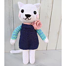 Gata Flor crochet amigurumi juguete tejido gato regalo catlovers