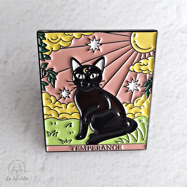 Pin Serie Cartas Tarot Gato Temperance regalos esotéricos halloween