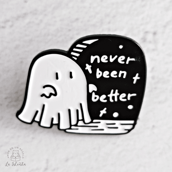 Pin Fantasma Never been better regalos punk gótico dark halloween