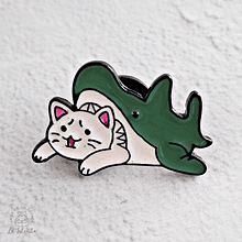 Pin Gato tiburón 1 regalos catlovers