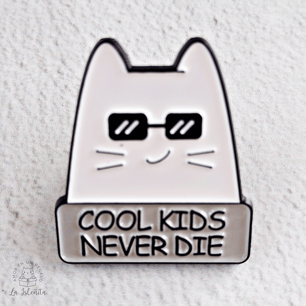 Pin Gato Frases Cool kids never die regalos catlovers 