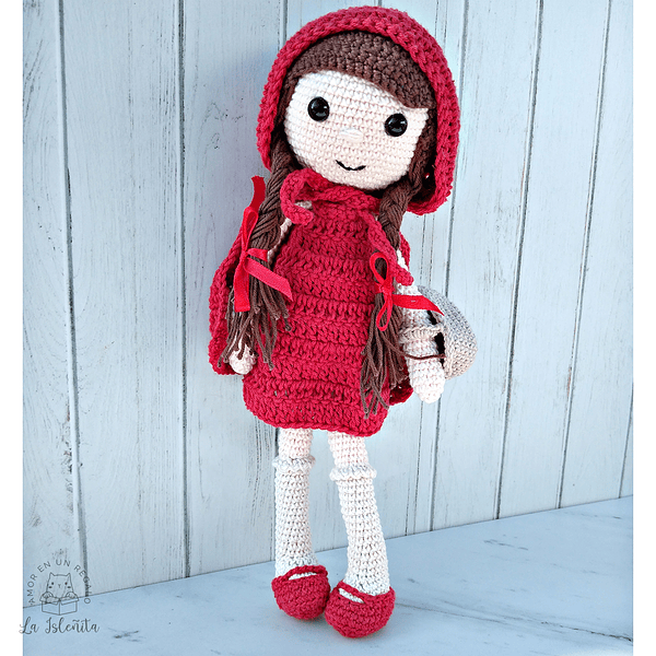 Muñeca Caperucita Roja crochet amigurumi juguetes regalos tejidos cuentos