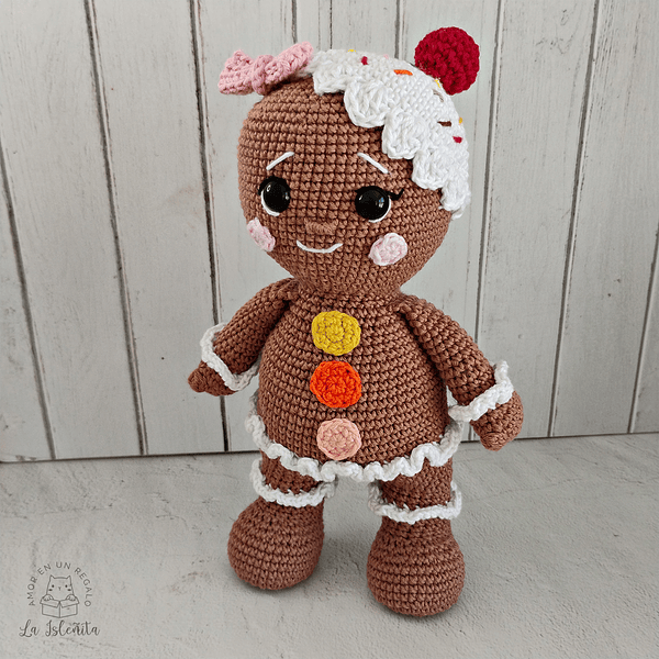 Muñeca galleta de jengibre decoración navideña adornos tejidos navidad