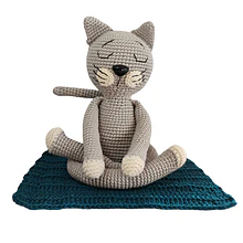 Gato yoga meditación amigurumi animales crochet regalos tejidos
