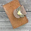 Mini Billetera Cuero Golden Brown