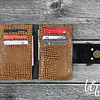 Mini Billetera Cuero Golden Brown
