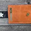 Mini Billetera Cuero Naranja Liso