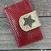 Mini Billetera Cuero Rojo Croco Invierno