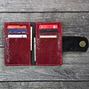 Mini Billetera Cuero Rojo Croco Invierno
