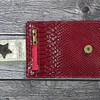 Mini Billetera Cuero Rojo Croco Invierno