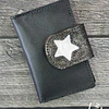 Mini Billetera Cuero Negro liso