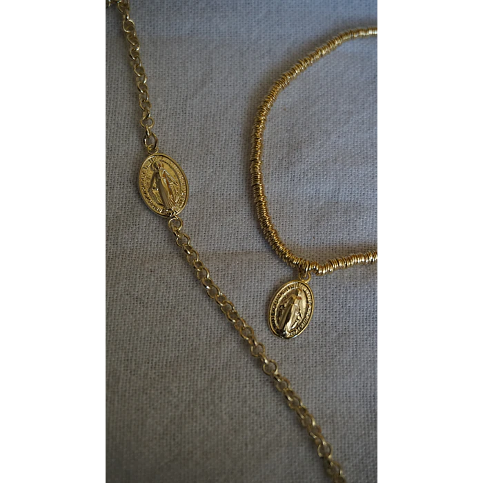 Pulsera Virgen de los rayos Gold