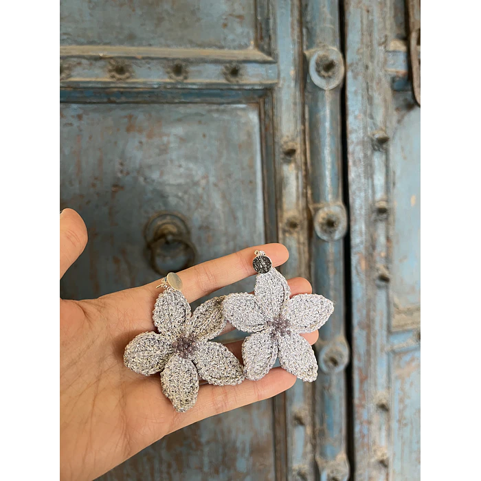 Aros Flor Silver
