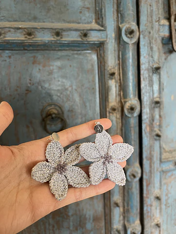 Aros Flor Silver