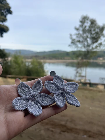 Aros Flor Silver