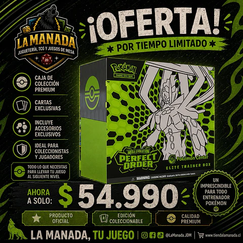 Elite Trainer Box (ETB) expansión Perfect Order (Megaevolución - Equilibrio Perfecto)