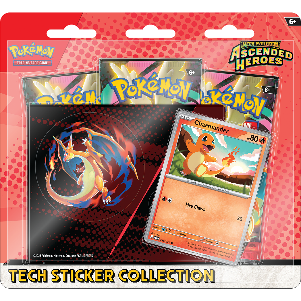 Ascended Heroes - Charmander Tech Sticker Collection Inglés 1
