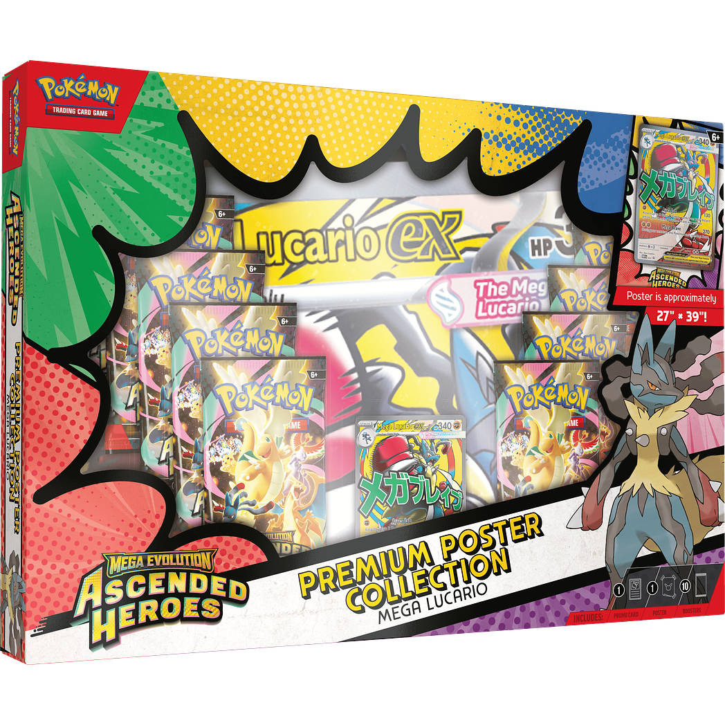 Ascended Heroes - Premium Poster Collection – Mega Lucario Inglés 1