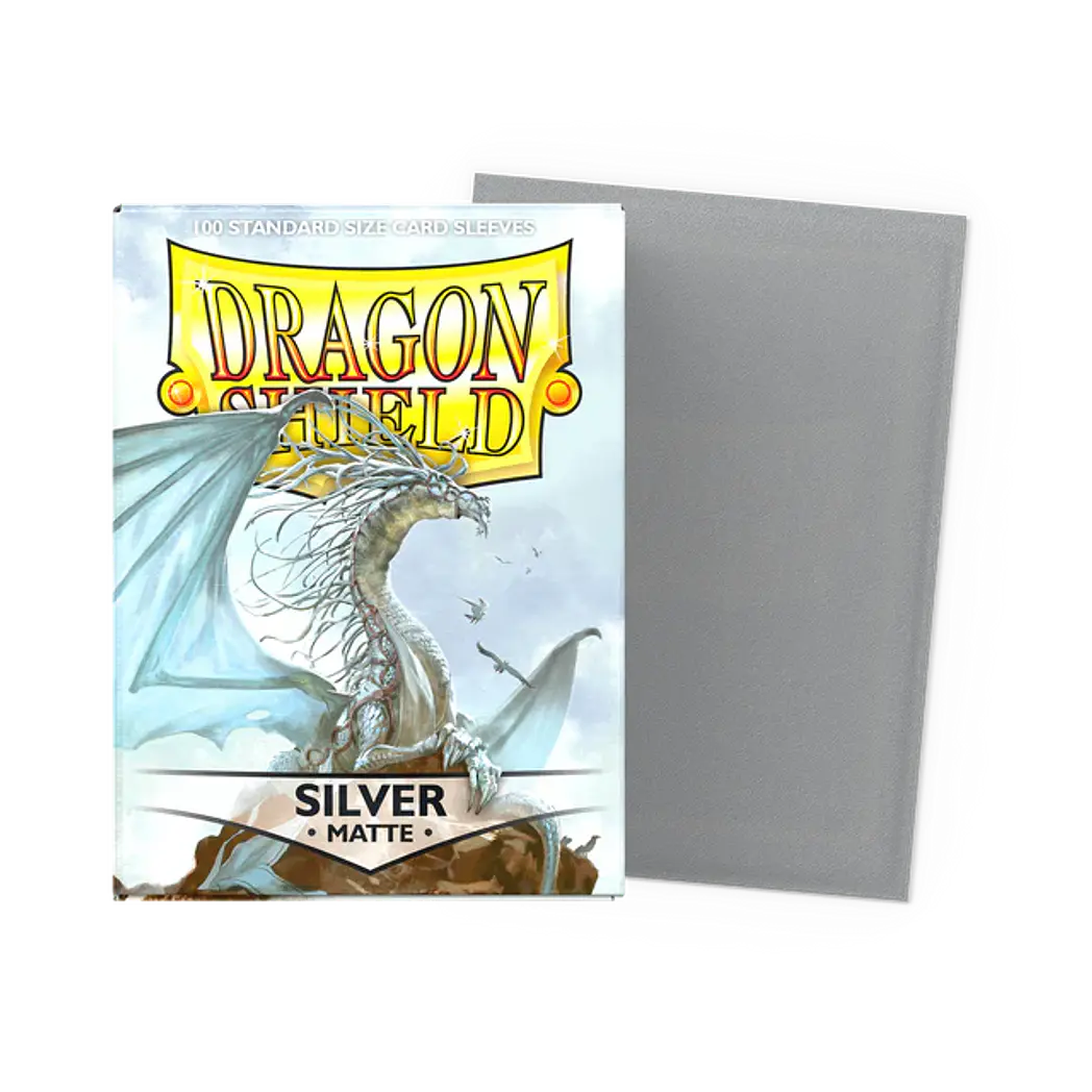Matte Silver (x100) Dragon Shield 1