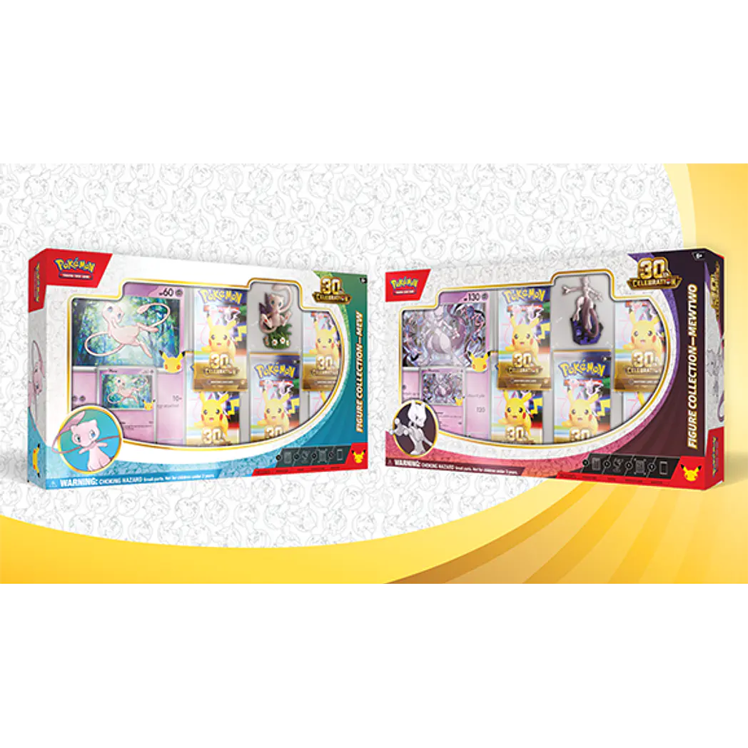 30th Celebration Mewtwo and Mew Figure Collections  1