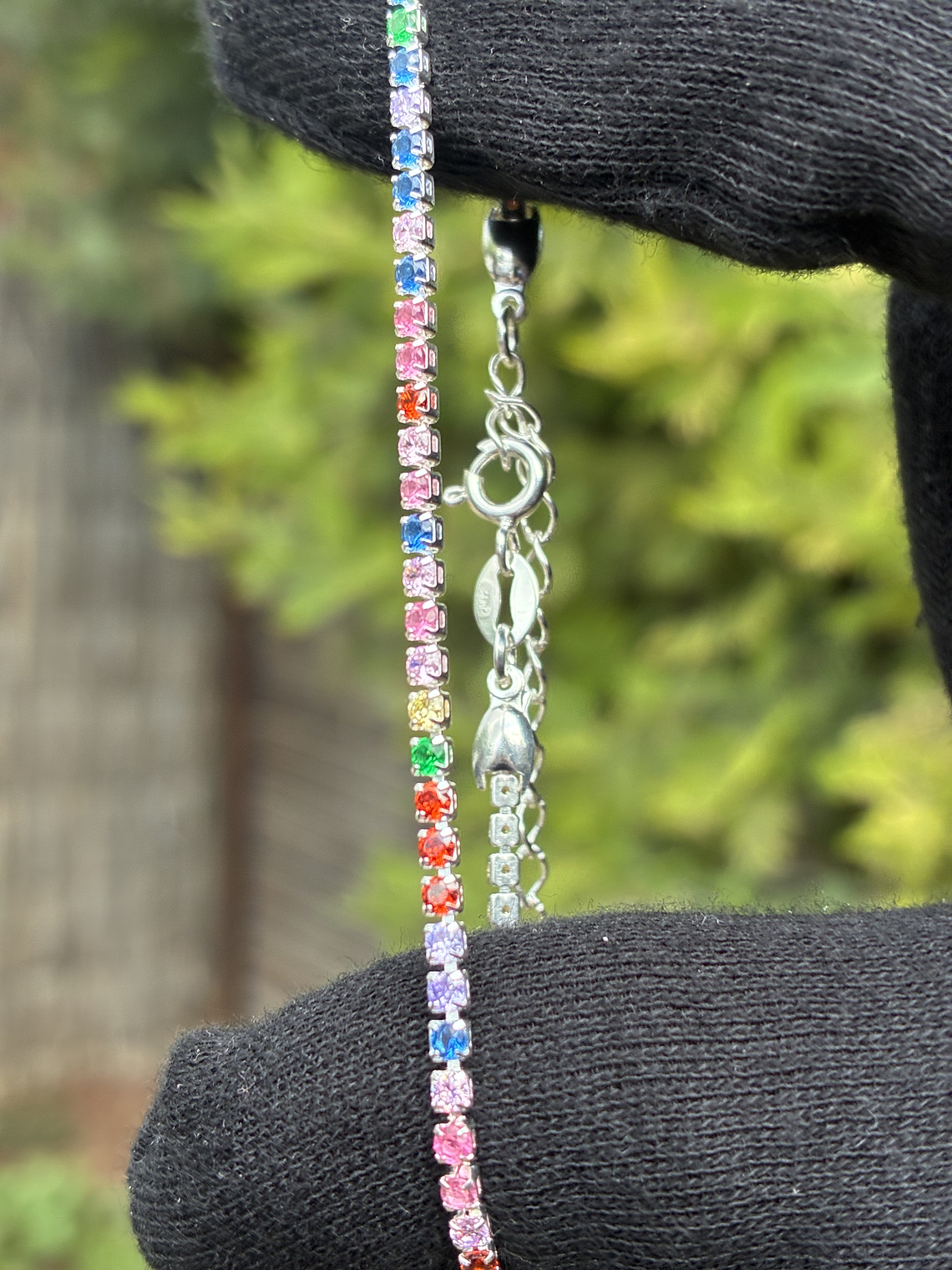 Pulsera Tennis arcoiris  1