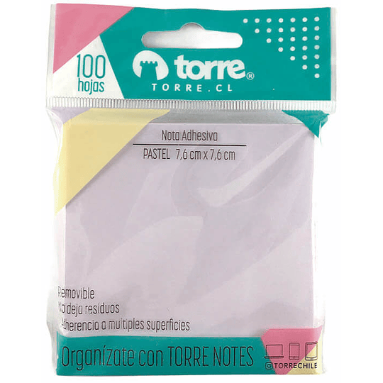 Blister Torre Notes Lila Pastel 7,6x7,6cm