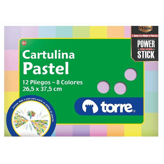 BOLSON CARTULINA PASTEL 12HJS