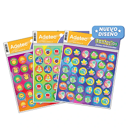 ETIQUETA ESCOLAR ADETEC - DISEÑO INCENTIVO INGLES 15,5x16,25 CM 2 HOJAS