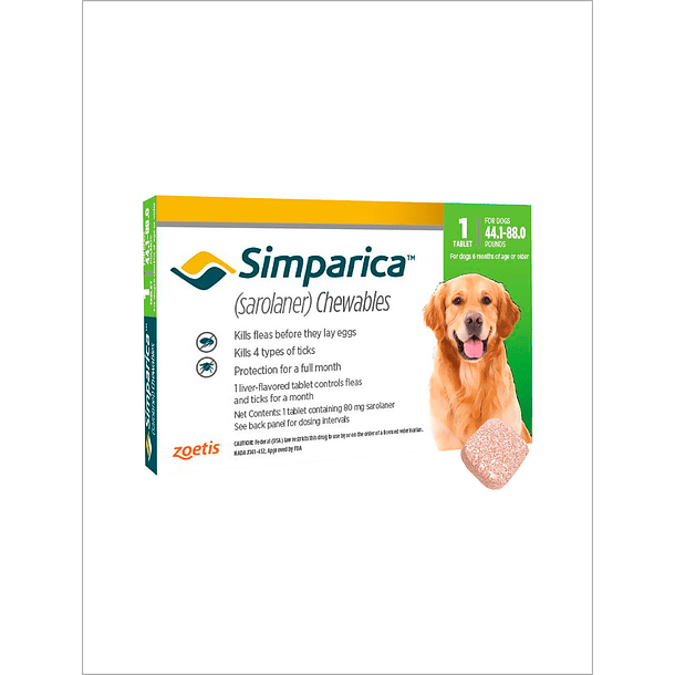 Simparica 80 mg - 20 kg a 40 kg 1