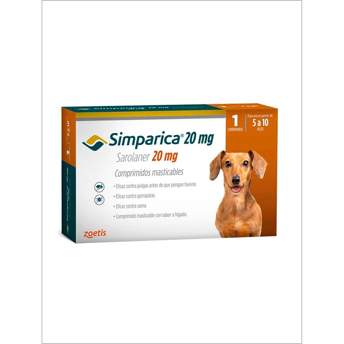 Simparica 20 mg 5 kg a 10 kg x 1