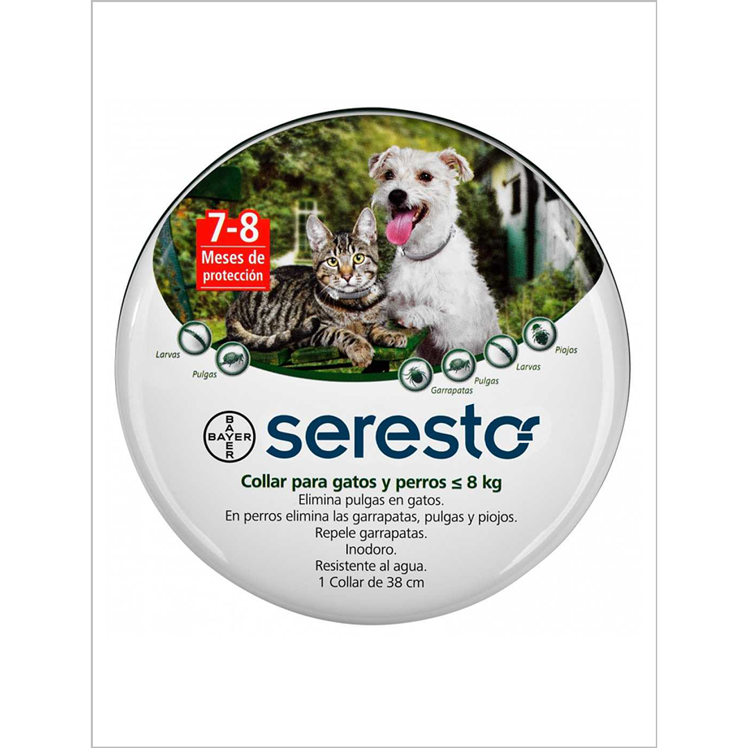 Seresto Collar Perros y Gatos Hasta 8 Kg 1