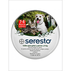 Seresto Collar Perros y Gatos Hasta 8 Kg