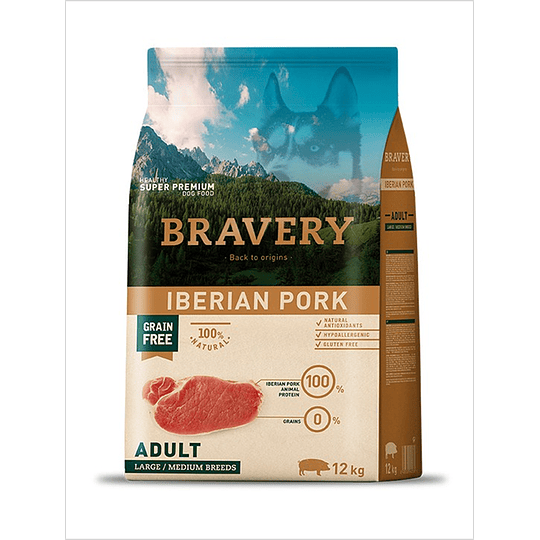 Bravery Iberian Pork Adulto 12 Kg