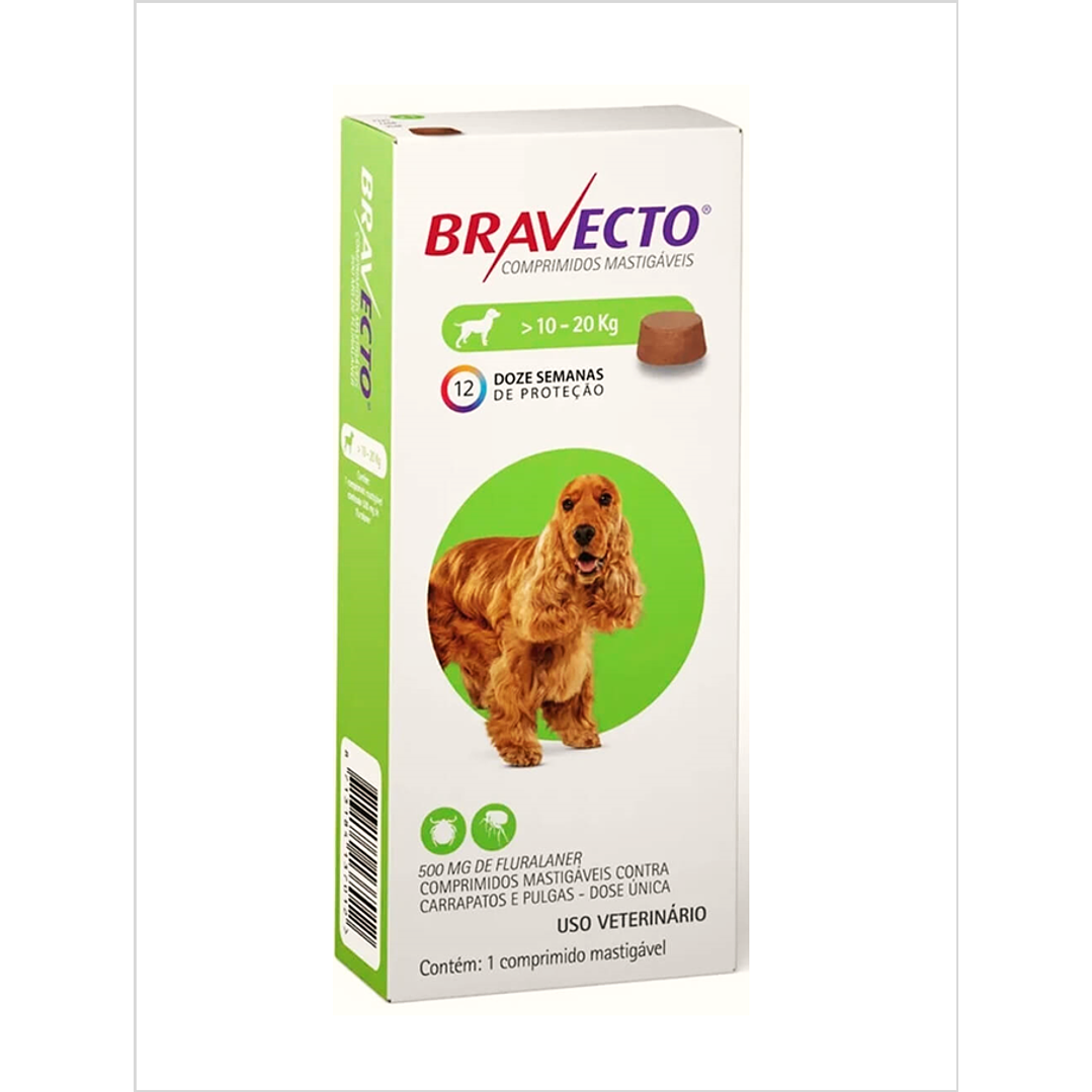 Bravecto 500 mg - 10 a 20 Kg 1