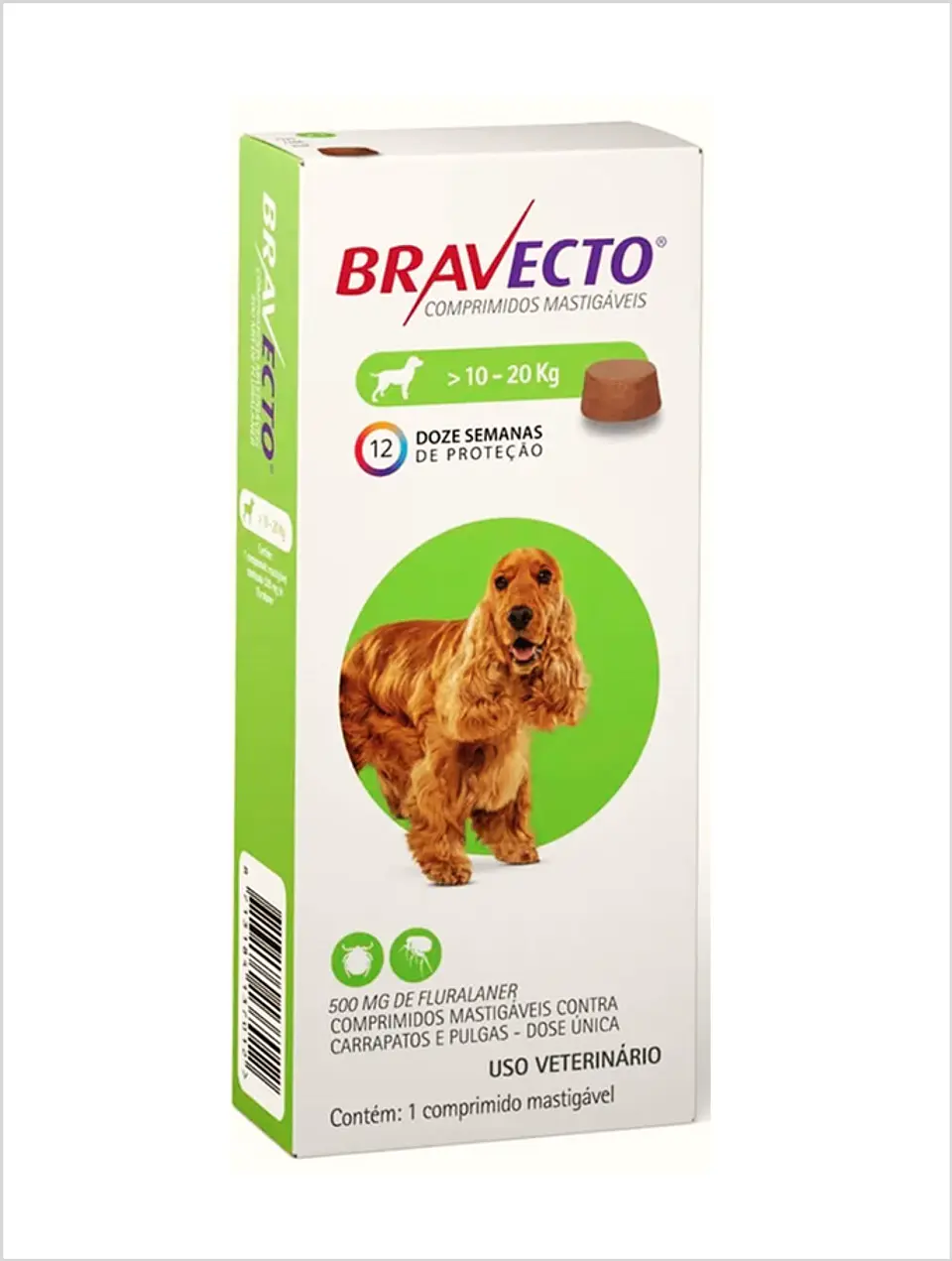 Bravecto 500 mg - 10 a 20 Kg 1