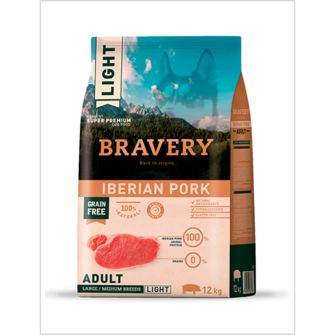 Bravery Light Iberian Pork Adulto 12 Kg 1